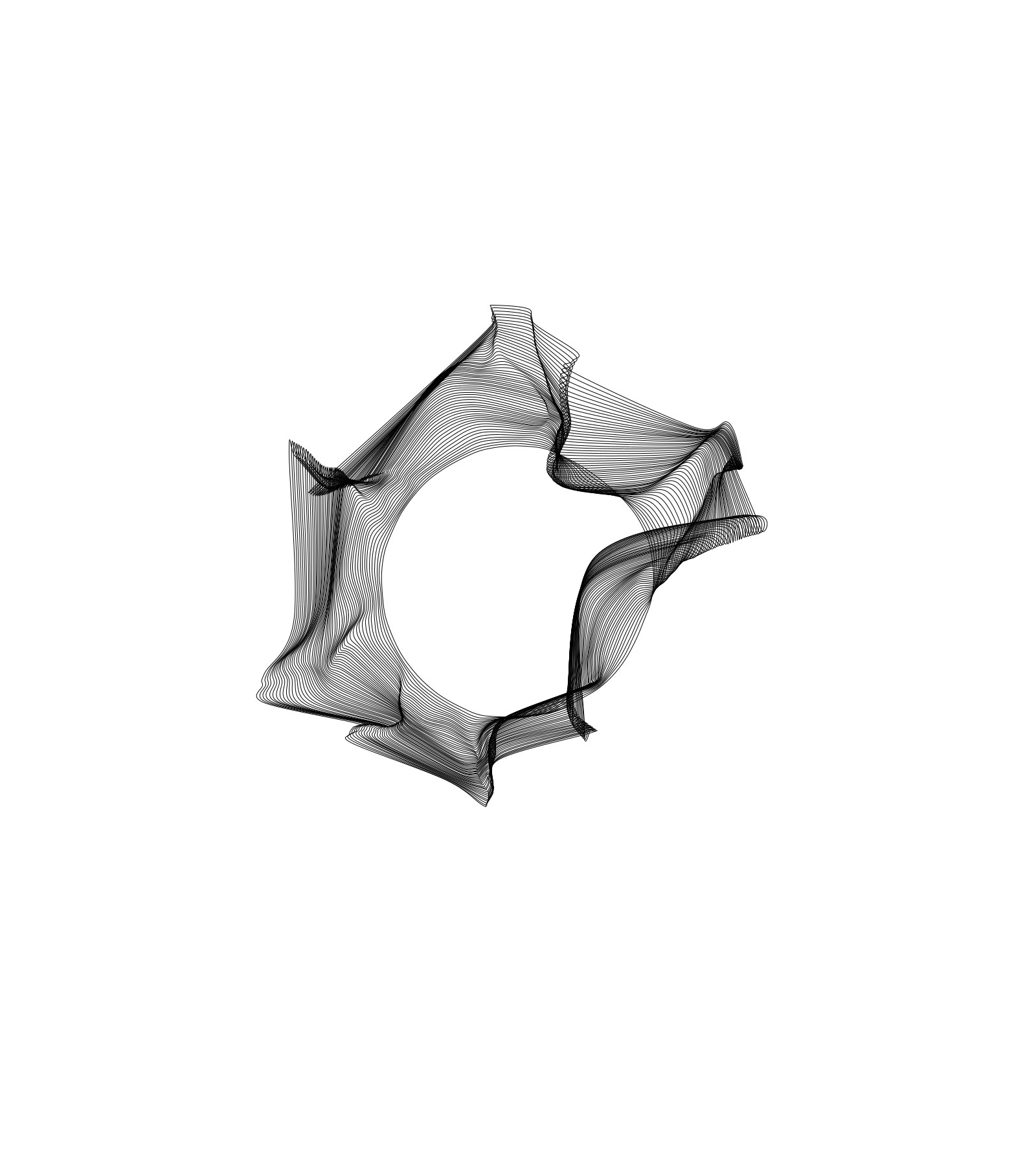 Radial form with 41 starting points
